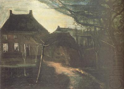 Vincent Van Gogh The Parsonage at Nuenen by Moonlight (nn04) china oil painting image